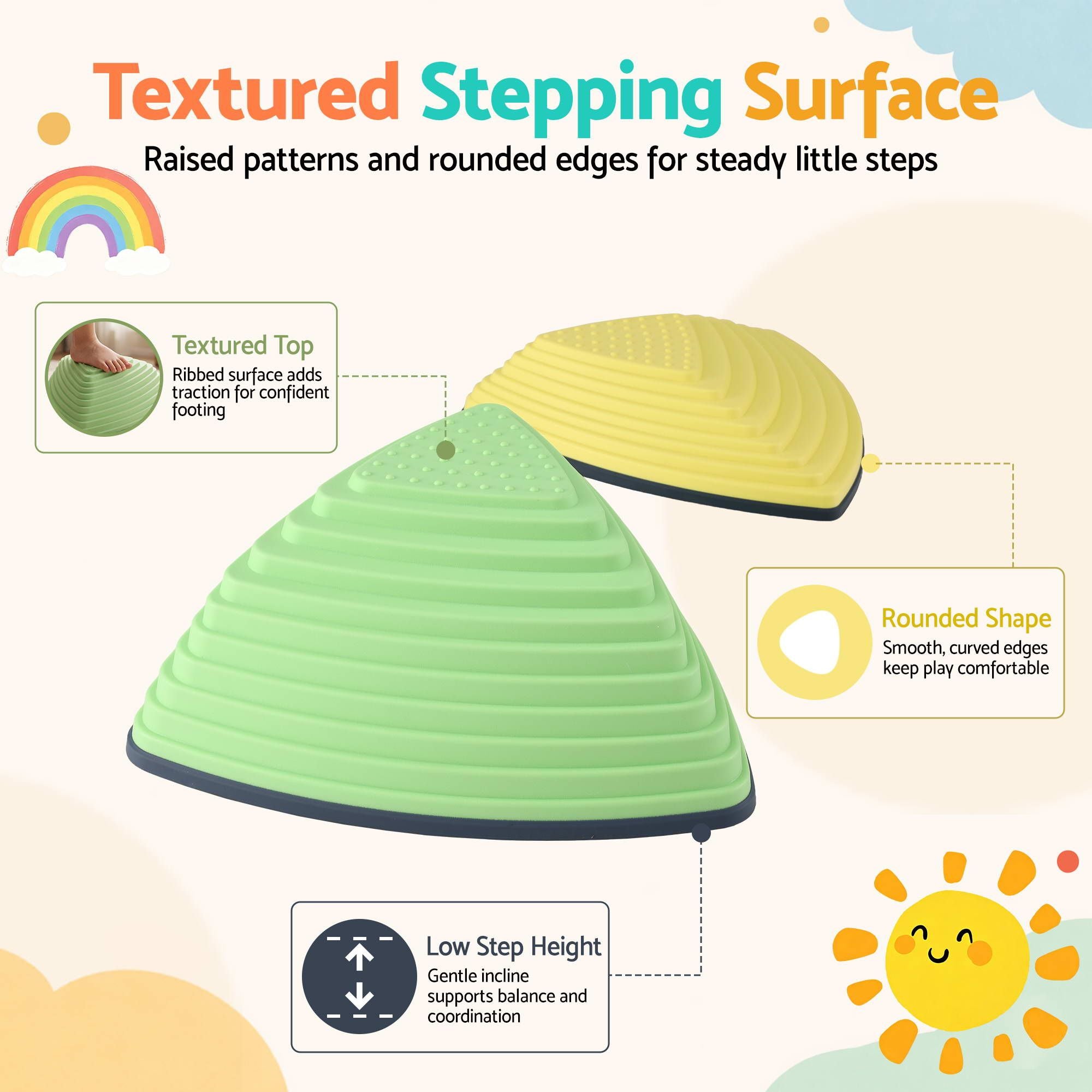 Keezi Kids Stepping Stones 6PCS Balance Stones Indoor Outdoor Toy