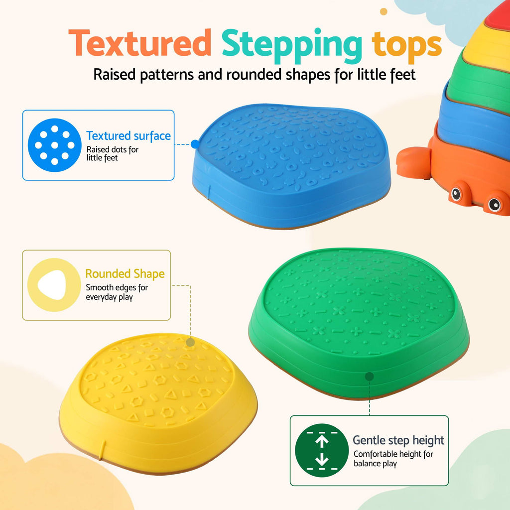 Keezi Kids Stepping Stones Balance Stone Set Crab Indoor Outdoor 5PCS