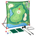 Keezi Kids Golf Chipping Game Set with Stand, 24 Sticky Balls, Adjustable Club & 2 Hitting Mats for Indoor Outdoor Ages 3-12 Play