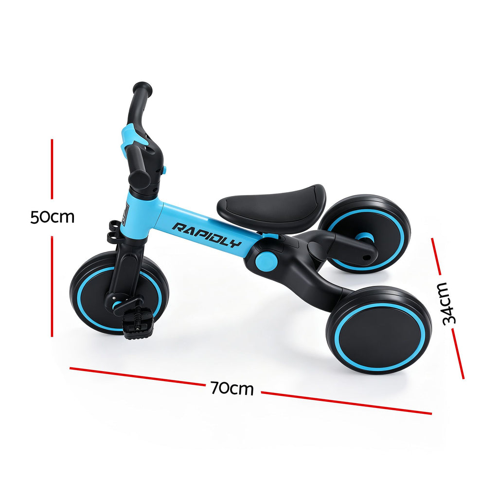RIGO Tricycle Bike, Kids Bike with 3 wheels, Carbon Steel 70cm Blue