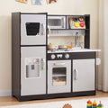 Keezi Kids Play Kitchen Pretend Toy Kitchen With Wooden Play Food Set