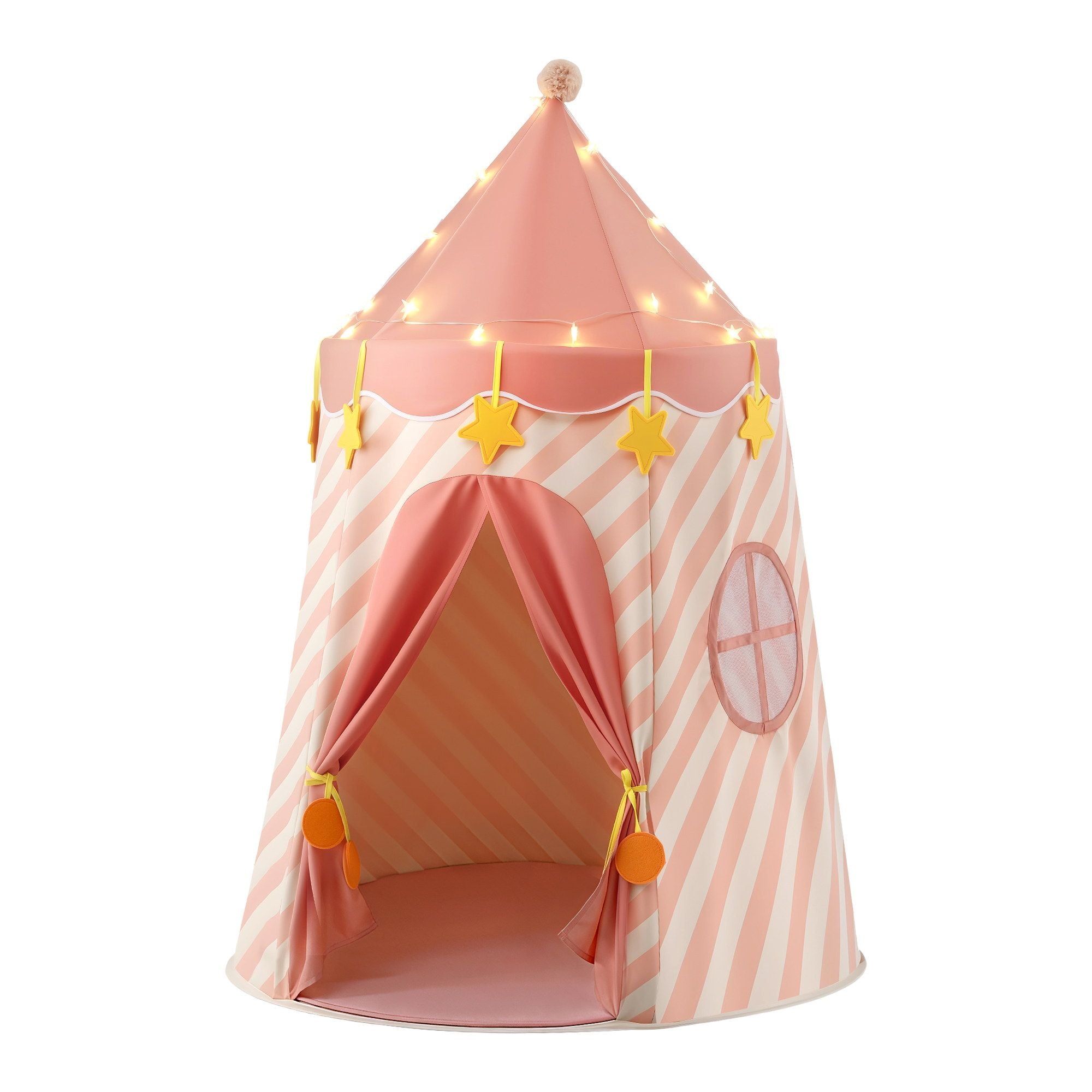 Keezi Kids Play Tent with Star Lights and Window Carry Bag 116cmx153cm Playhouse