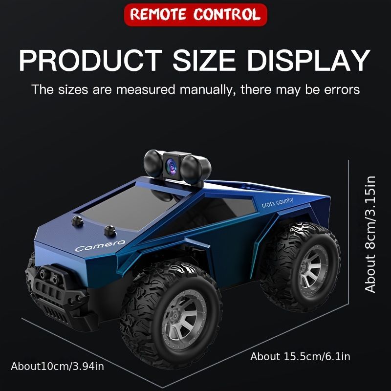 KF29 FPV remote control truck, camera remote control car, 1:28 scale RC truck, app controlled RC car, 2.4GHz dual-speed RC vehicle, alloy body remote control truck, adjustable lights RC toy, anti-interference remote control truck, gift for boys, gift for