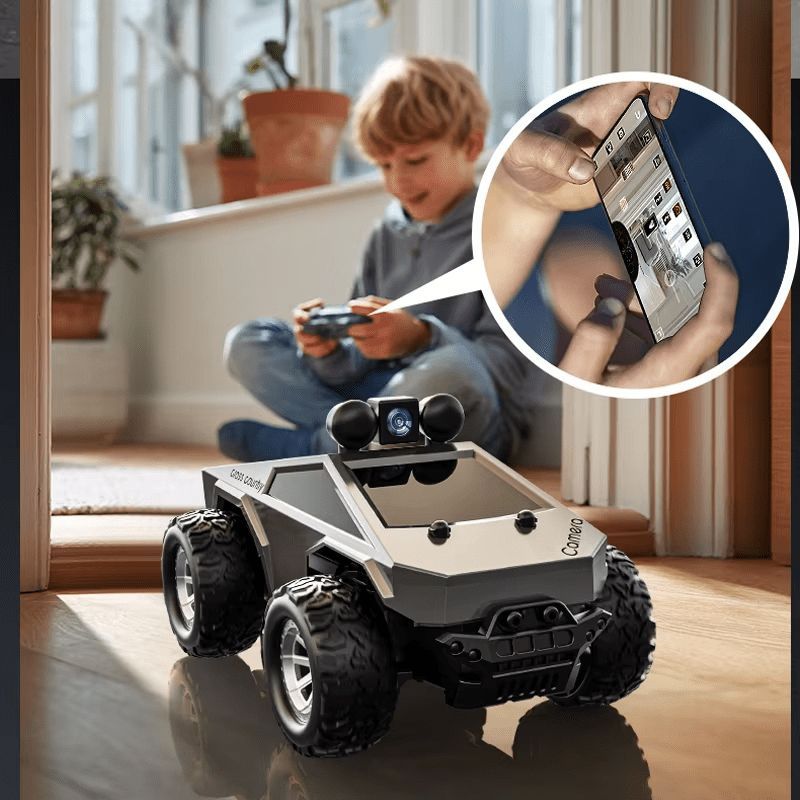 KF29 FPV remote control truck, camera remote control car, 1:28 scale RC truck, app controlled RC car, 2.4GHz dual-speed RC vehicle, alloy body remote control truck, adjustable lights RC toy, anti-interference remote control truck, gift for boys, gift for