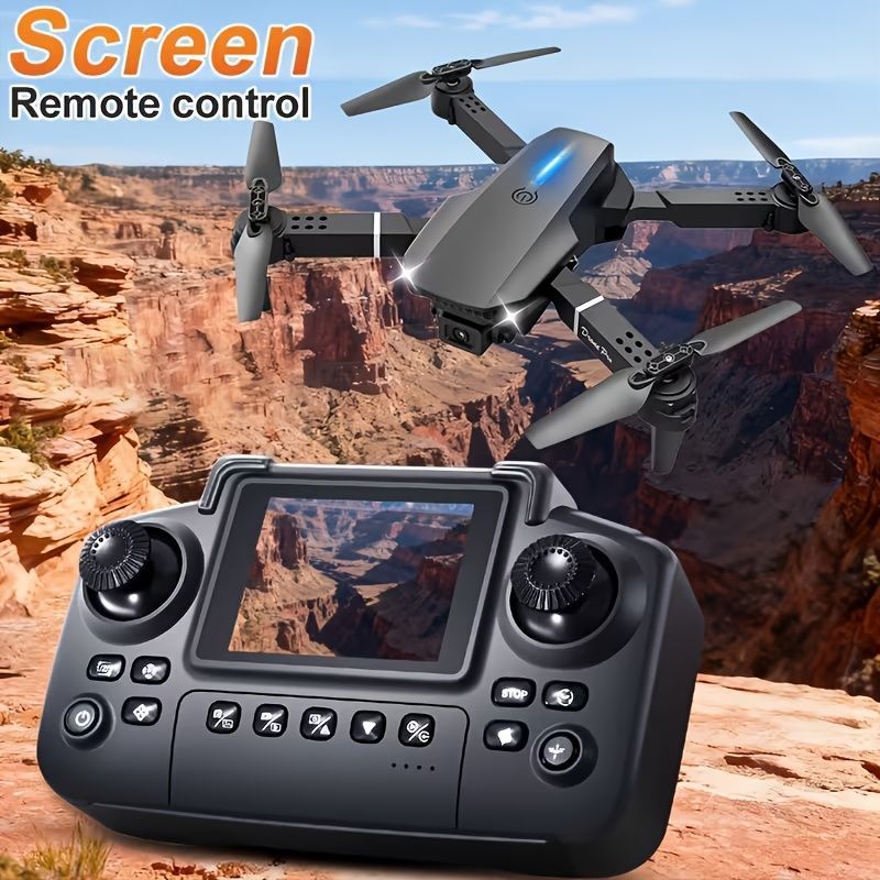 S2 MAX drone, dual-camera drone, upgraded remote control, ESC camera, long-lasting battery, 360° intelligent infrared flight, flying toy, drone gift, beginner drone, FPV drone - Black - Size Two batteries