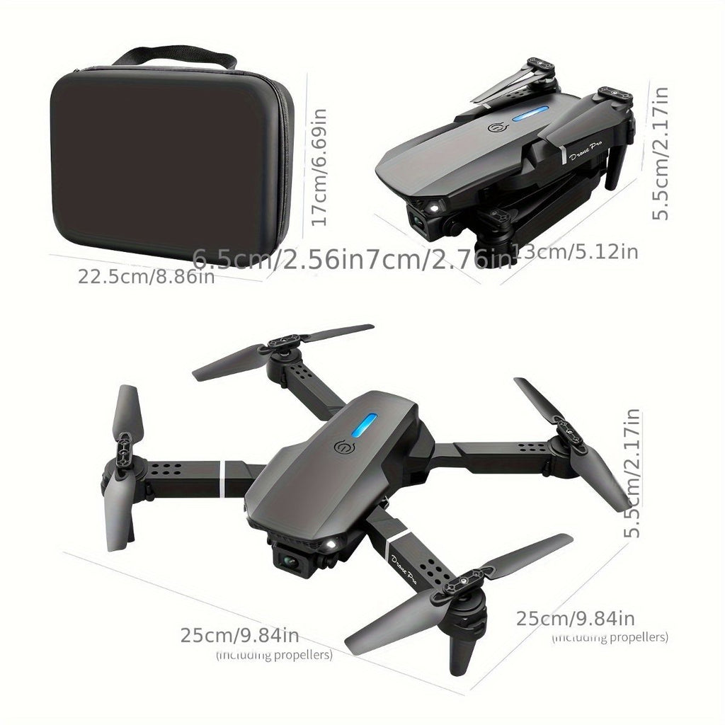 S2 MAX drone, dual-camera drone, upgraded remote control, ESC camera, long-lasting battery, 360° intelligent infrared flight, flying toy, drone gift, beginner drone, FPV drone - Black - Size Two batteries