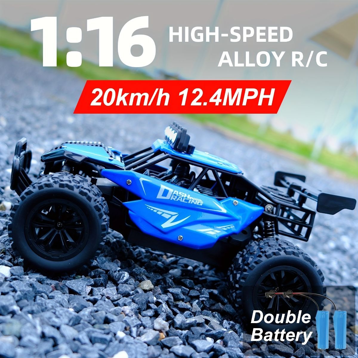 1:16 metal RC car, high-speed drifting, off-road racing car, boys toy car, 2.4GHz remote control, outdoor play toy, drift car, remote control car for kids, Australian toy - Blue - Size variable speed