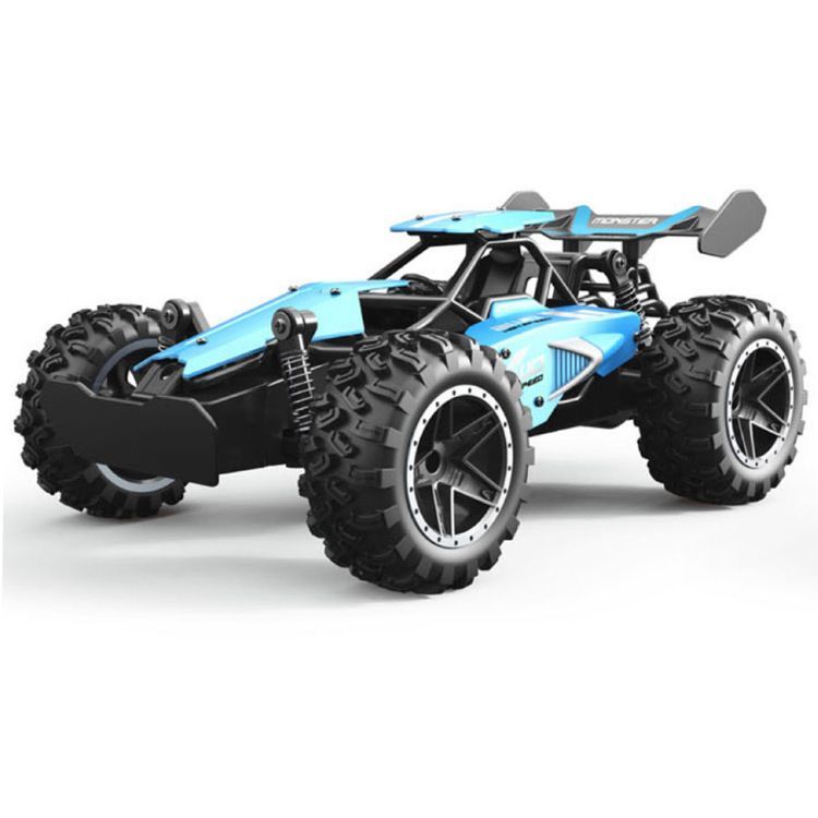 2.4G remote control car, high-speed off-road car, remote control toy for kids, four-wheel drive car, RC car with lights, outdoor toy Australia, gift for kids - Turquoise - Size Three-electric systems