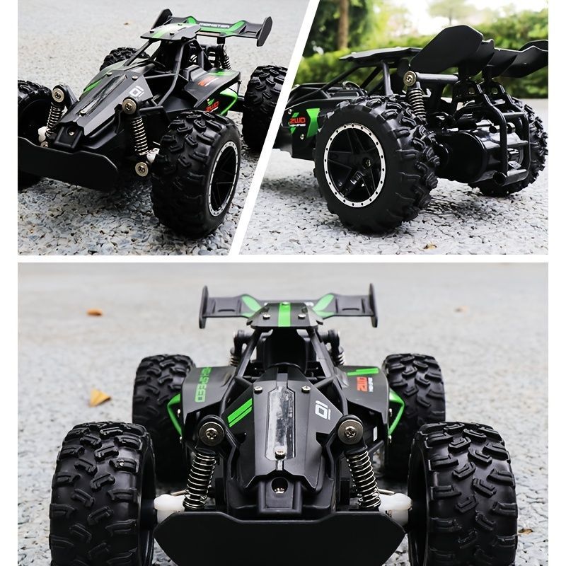 2.4G remote control car, high-speed off-road car, remote control toy for kids, four-wheel drive car, RC car with lights, outdoor toy Australia, gift for kids - Turquoise - Size Three-electric systems