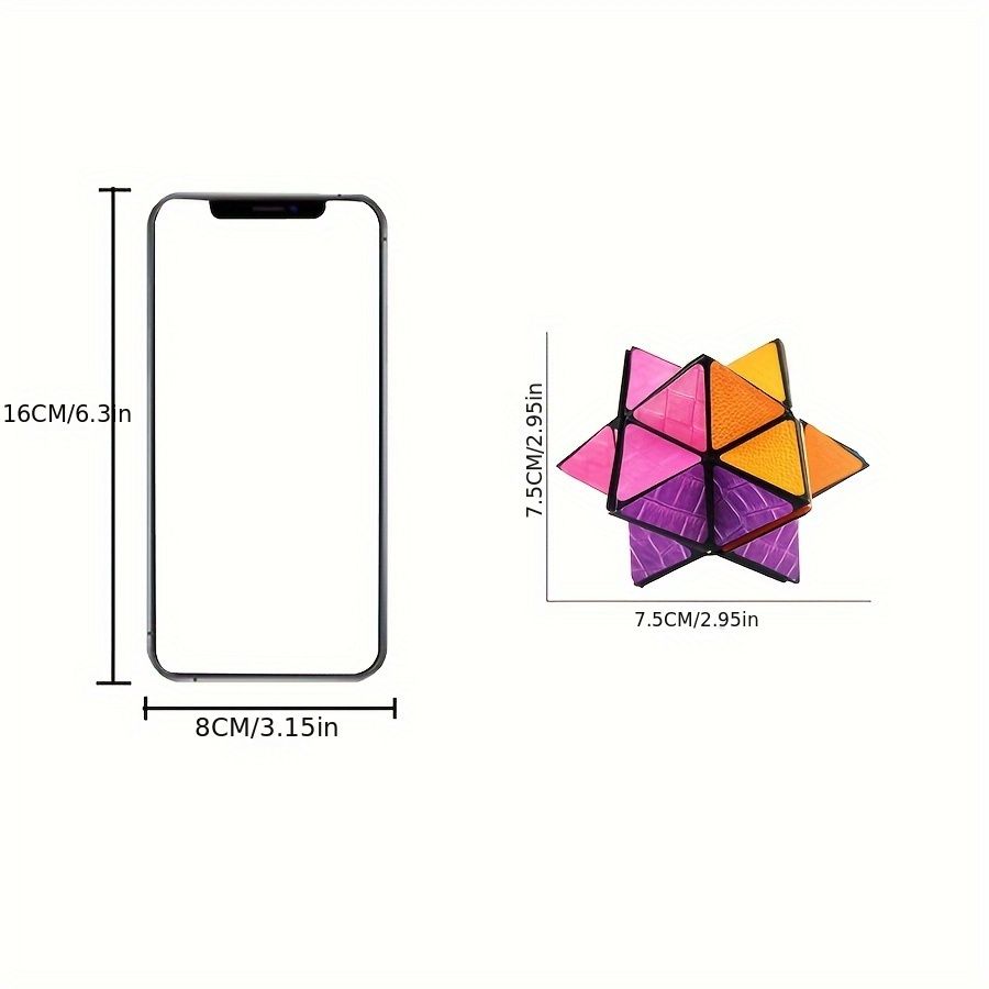 Infinite Cube - 3D Hexagonal Puzzle Toy, Space Geometry Flip Toy, Enhance Brain Ability and Relax, Mixed Color, ABS Material