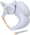 Multipurpose Nursing Pillow with Adjustable Waist Strap & Removable Cover for Feeding, Tummy Time & Nap Support (Grey)
