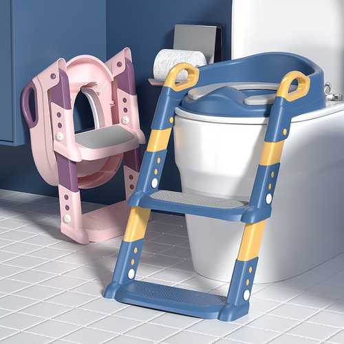 NEW Potty Training Toilet With Step Stool Ladder & Soft Seat For Toddlers & Kids(White)