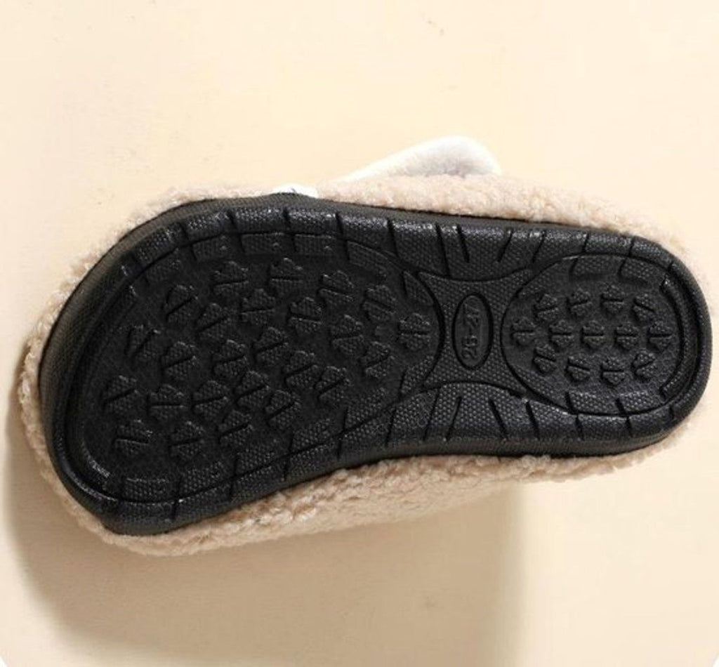 Children's Cotton Slippers, Non-Slip Warm House Slippers with Soft Lining for Indoor Winter Wear, Size 24/25, Inner Length 13.6 cm, Blue