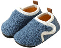 Children's Cotton Slippers, Non-Slip Warm House Slippers with Soft Lining for Indoor Winter Wear, Size 28/29, Inner Length 16.4 cm, Blue