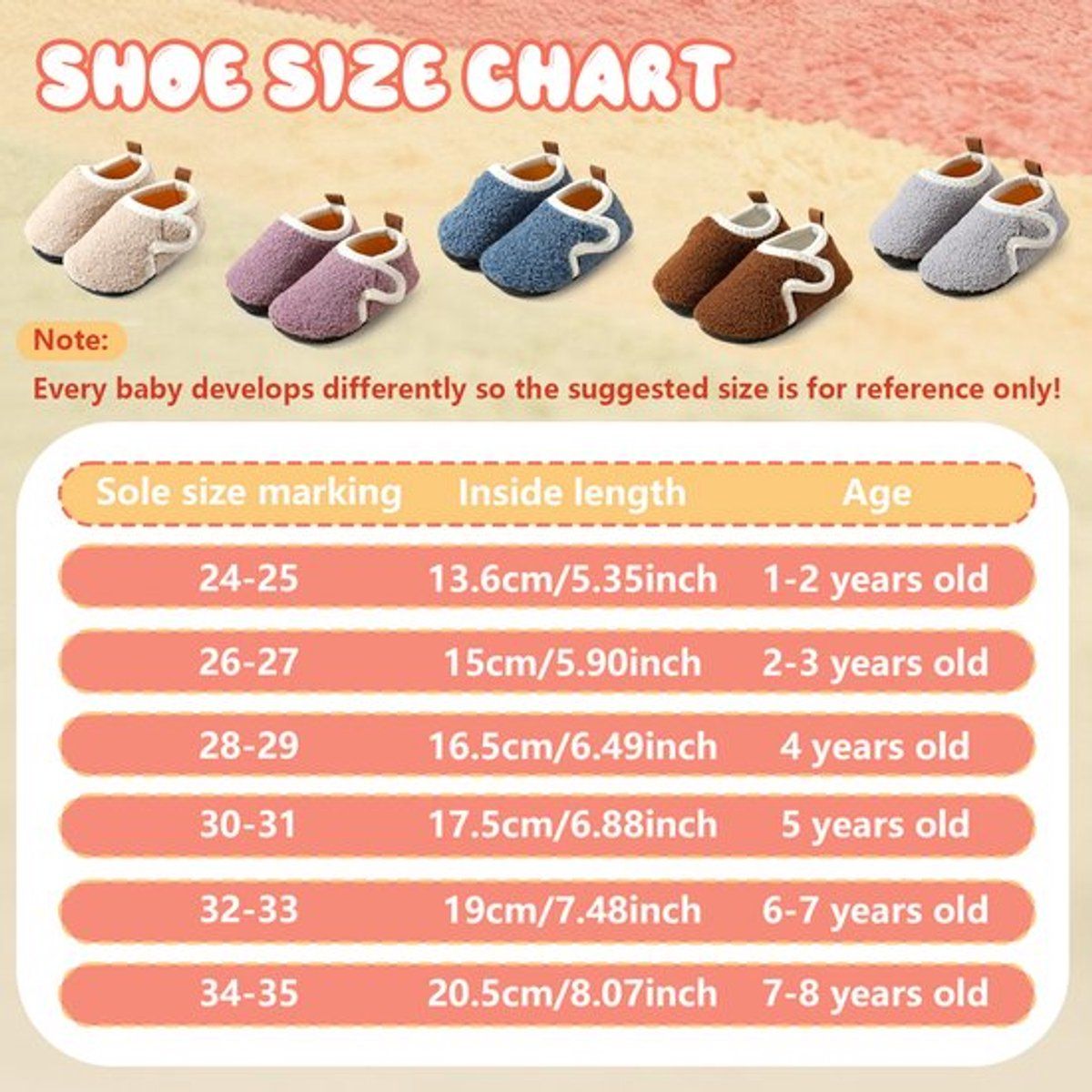 Children's Cotton Slippers, Non-Slip Warm House Slippers with Soft Lining for Indoor Winter Wear, Size 28/29, Inner Length 16.4 cm, Blue