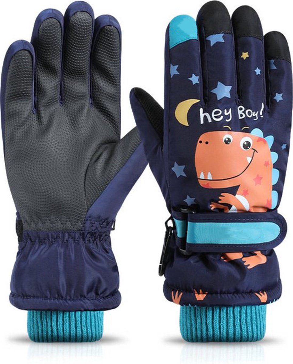 Winter Gloves, Warm gloves, children's gloves, mittens, children's waterproof gloves, for Cold Weather, Travel and Daily Winter Wear, Blue