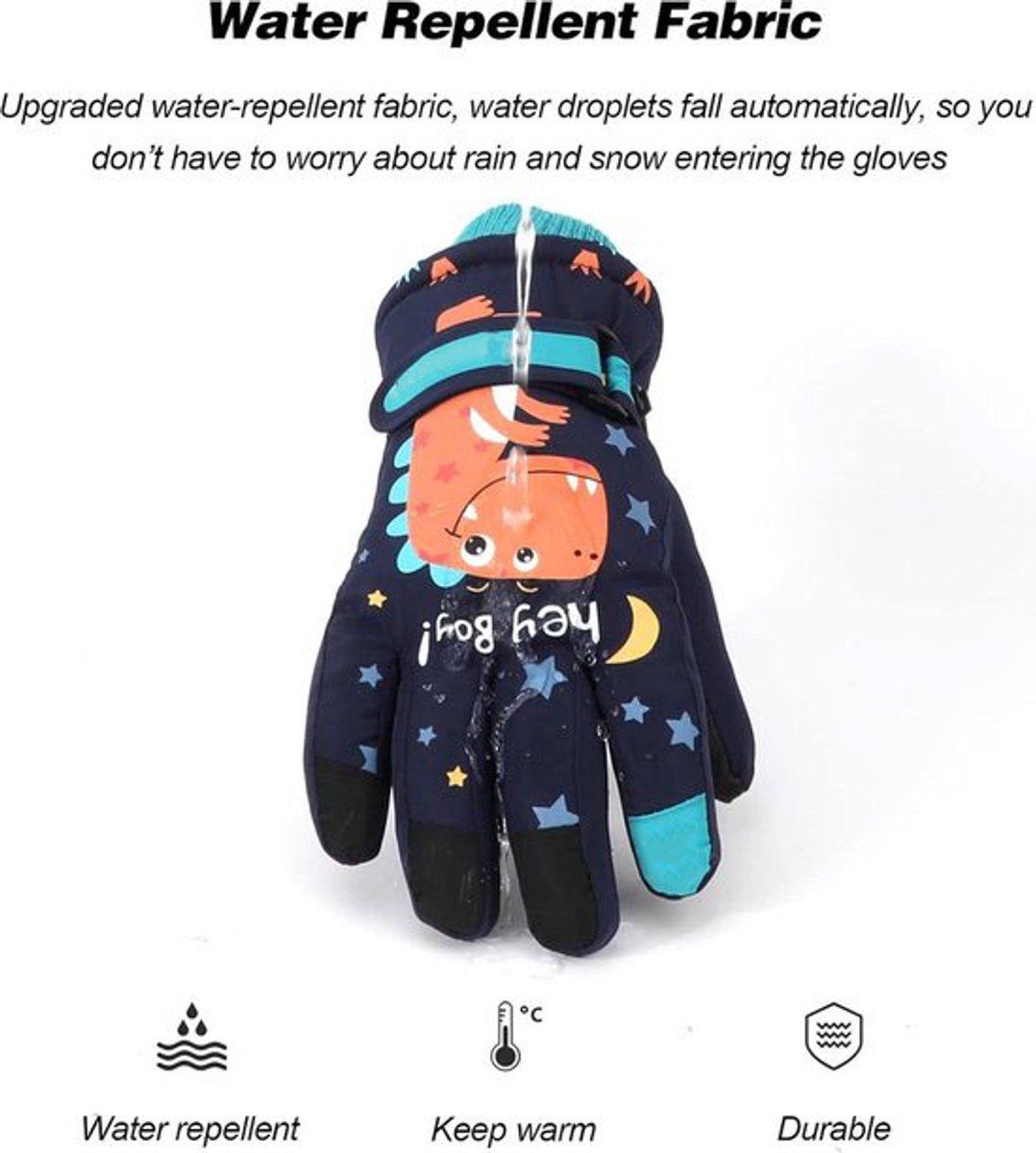 Winter Gloves, Warm gloves, children's gloves, mittens, children's waterproof gloves, for Cold Weather, Travel and Daily Winter Wear, Blue