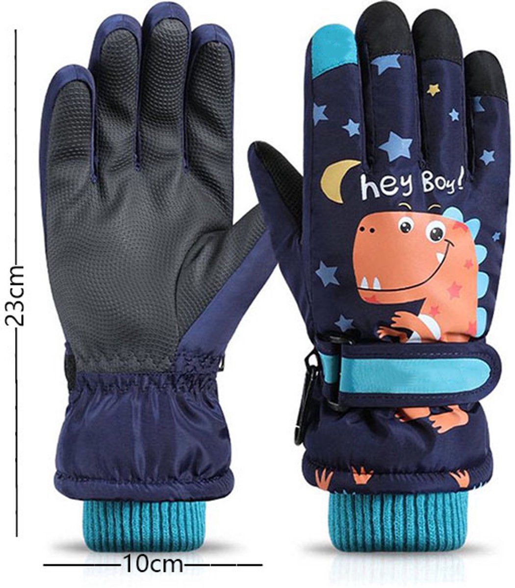 Winter Gloves, Warm gloves, children's gloves, mittens, children's waterproof gloves, for Cold Weather, Travel and Daily Winter Wear, Blue
