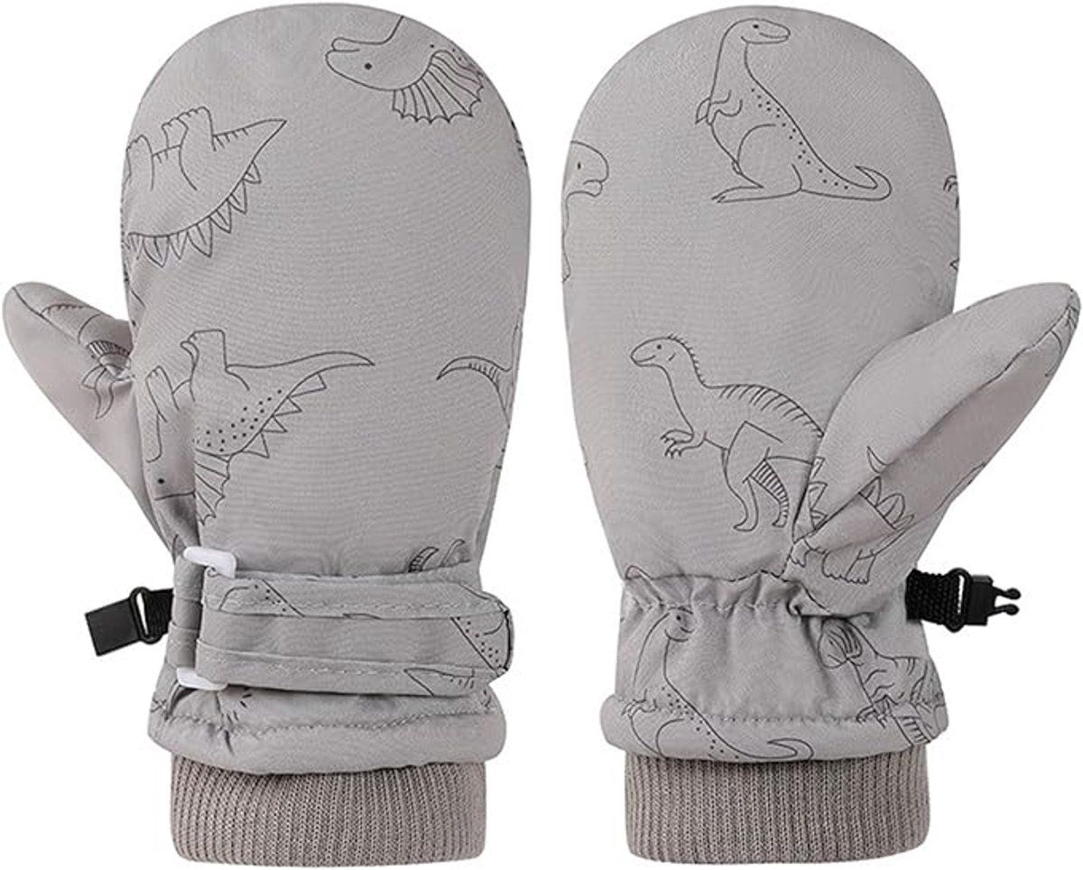 Gloves, Winter gloves, Children's gloves, Toddler snow gloves, Waterproof winter gloves, for Cold Weather, Travel and Daily Winter Wear, Grey