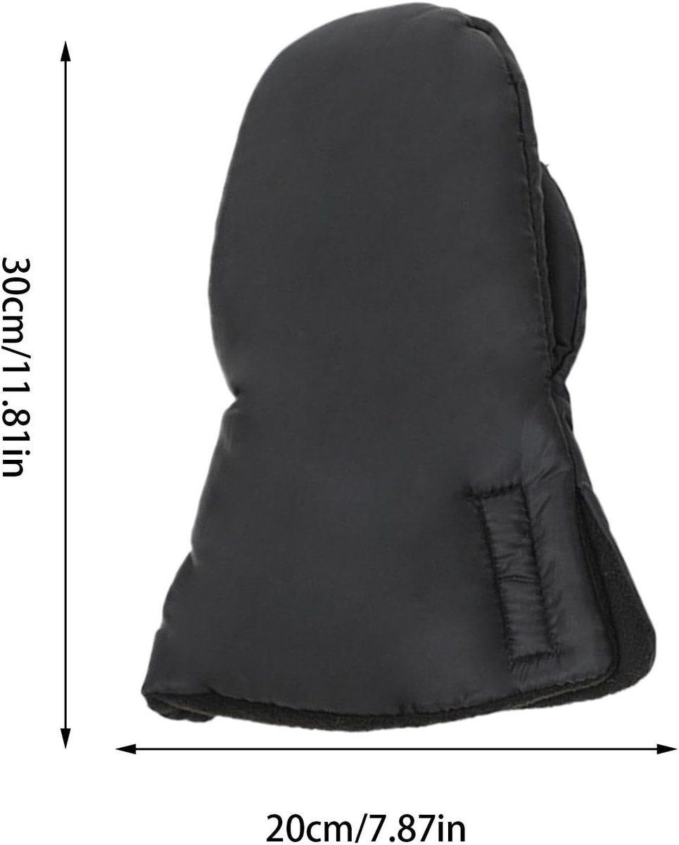 Stroller hand warmer, stroller gloves, hand warmers, Foldable hand warmer for cold weather, Adjustable anti-freeze stroller gloves, 30 x 20 cm, Black