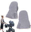 Stroller hand warmer, stroller gloves, hand warmers, Foldable hand warmer for cold weather, Adjustable anti-freeze stroller gloves, 30 x 20 cm, Grey
