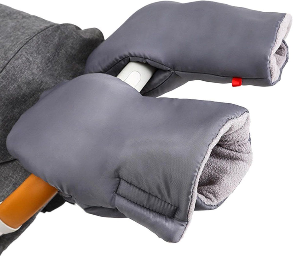 Stroller hand warmer, stroller gloves, hand warmers, Foldable hand warmer for cold weather, Adjustable anti-freeze stroller gloves, 30 x 20 cm, Grey