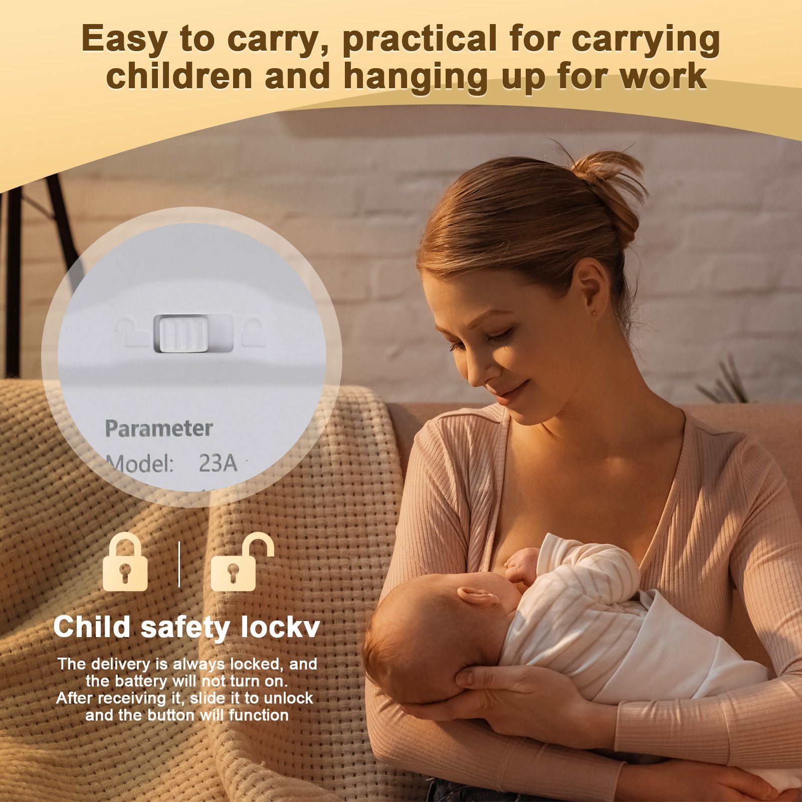 Sound Machine & Night Light - White Noise Machine with Battery Operated Night Light for Baby Nursery - Features 26 Sleep Sounds & 7 Light Colors - Baby Essentials（orange）