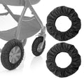 4Pcs Baby Stroller Wheel Cover, Dustproof Kid Baby Wheelchair Protector Pushchair Wheel Cover Stroller Accessory (2Pcs M + 2 Pcs L)