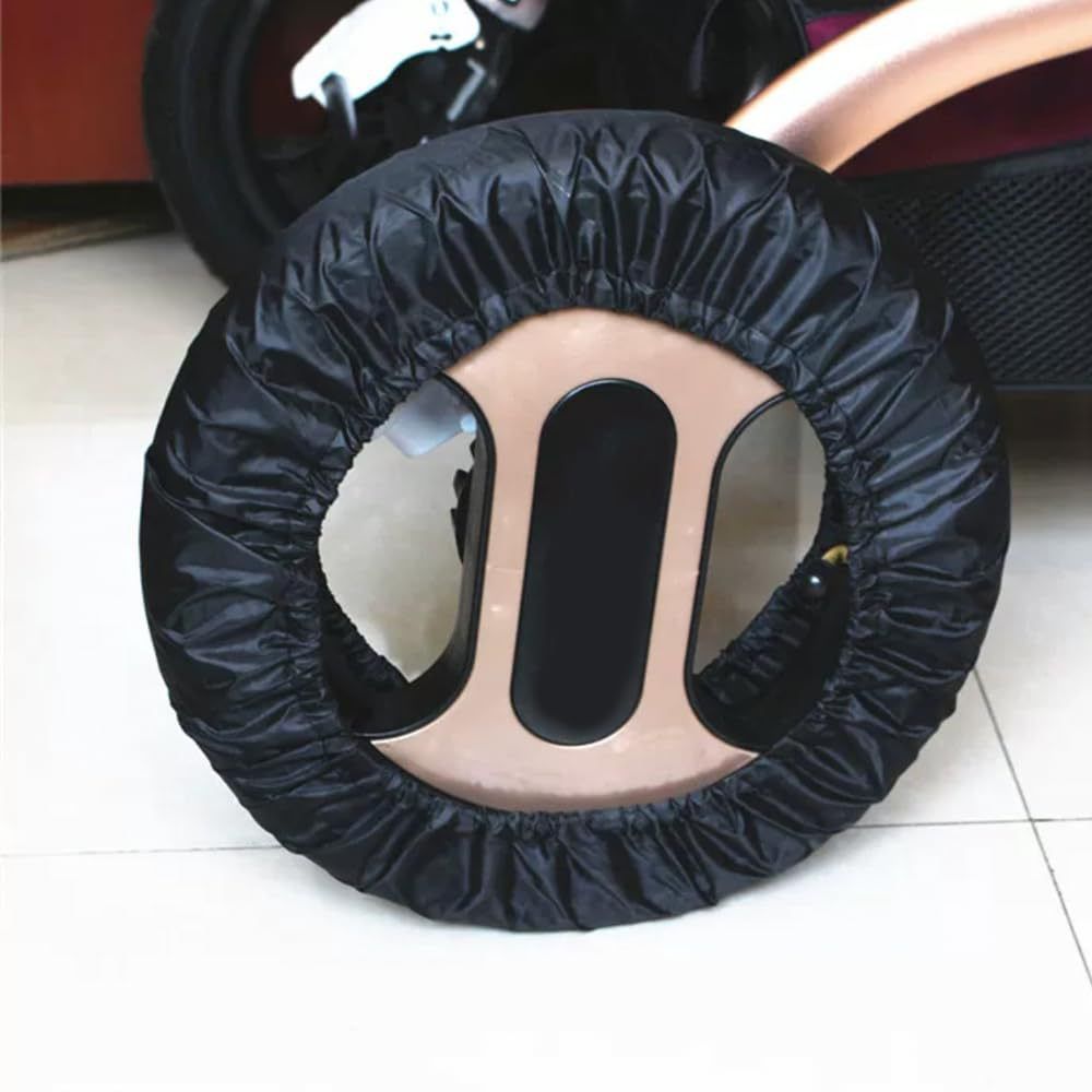4Pcs Baby Stroller Wheel Cover, Dustproof Kid Baby Wheelchair Protector Pushchair Wheel Cover Stroller Accessory (2Pcs M + 2 Pcs L)
