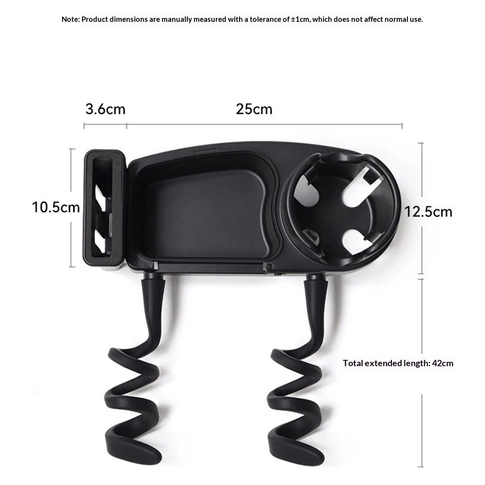Universal Stroller Snack Tray, 3 in 1 Stroller Cup Holder with Phone Holder and Silicone Flexible Arms Grip,  (Snack Tray)