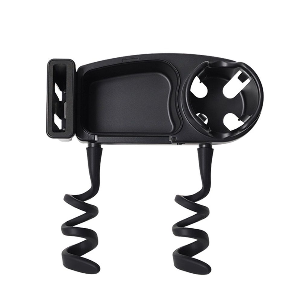 Universal Stroller Snack Tray, 3 in 1 Stroller Cup Holder with Phone Holder and Silicone Flexible Arms Grip, Stroller Tray Attachment