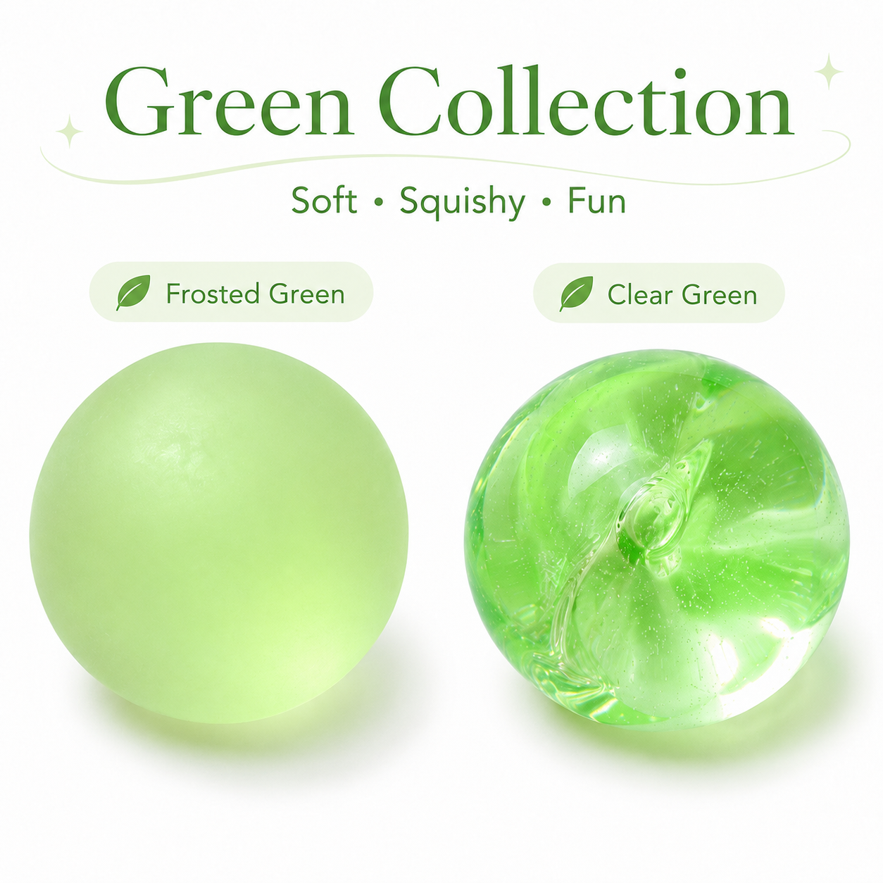 Clear Pink Coconut Oil Stress Ball, Slow Rising Non-Sticky Squishy Squeeze Ball, Soft Sensory Fidget Toy for Stress Relief, Relaxation and Focus