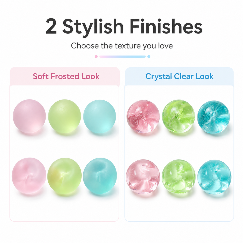 Frosted Blue Coconut Oil Stress Ball, Slow Rising Non-Sticky Squishy Squeeze Ball, Soft Sensory Fidget Toy for Stress Relief, Relaxation and Focus