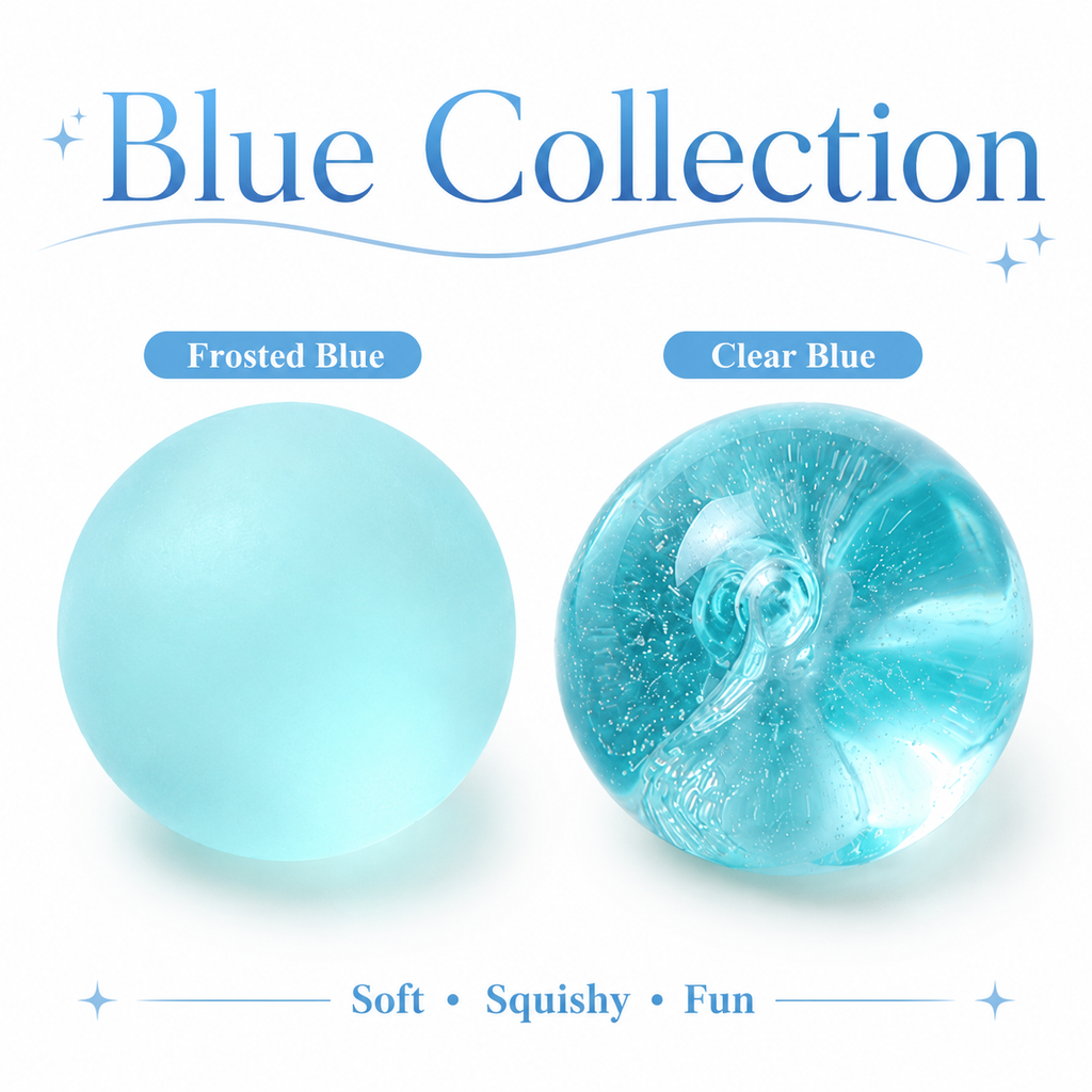 Frosted Green Coconut Oil Stress Ball, Slow Rising Non-Sticky Squishy Squeeze Ball, Soft Sensory Fidget Toy for Stress Relief, Relaxation and Focus