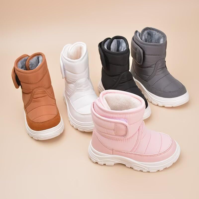 Toddler Boy Girl Anti Slip Warm Winter Boots Black AU7 Size for Outdoor Walking Snow Sport Trekking