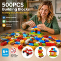 Fun Creative Mini Building Blocks DIY Puzzle Toy, 500pcs Color Box Pack (Separater & Instruction Included)