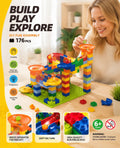 Imaginative Marble Run Building Blocks DIY Puzzle Toy, 89pcs Small Track (Colour Box Pack)