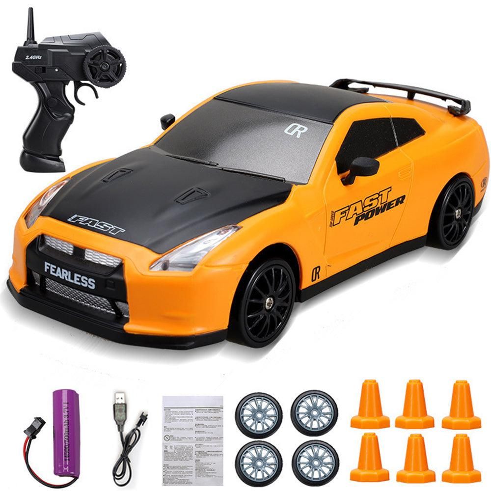 1/24 2.4GHz RC Drift Car 4WD High Speed Remote Control Racing Vehicle Orange for 3 year old+