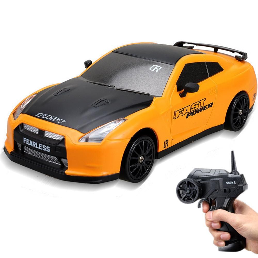 1/24 2.4GHz RC Drift Car 4WD High Speed Remote Control Racing Vehicle Orange for 3 year old+