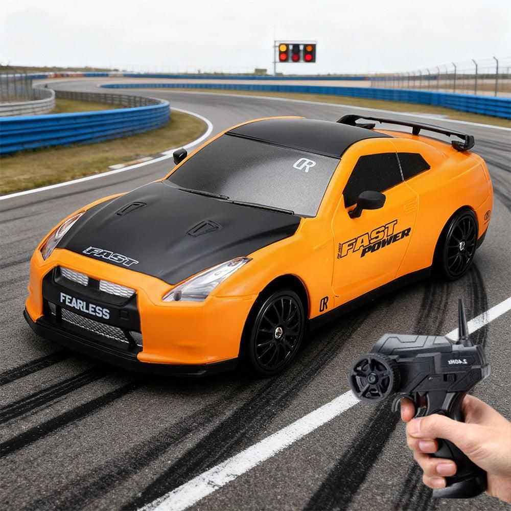 1/24 2.4GHz RC Drift Car 4WD High Speed Remote Control Racing Vehicle Orange for 3 year old+