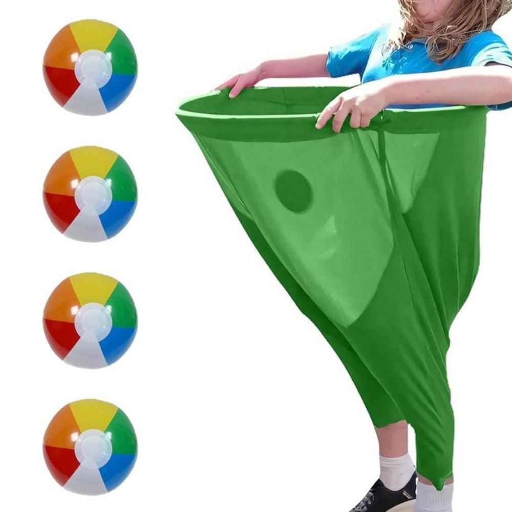Granny Pants Yard Game Set with Giant Elastic Pants for Adult Outdoor Fun Magenta