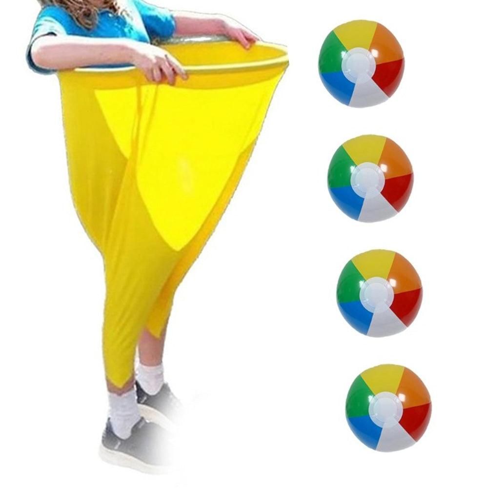 Granny Pants Yard Game Set with Giant Elastic Pants for Adult Outdoor Fun Yellow