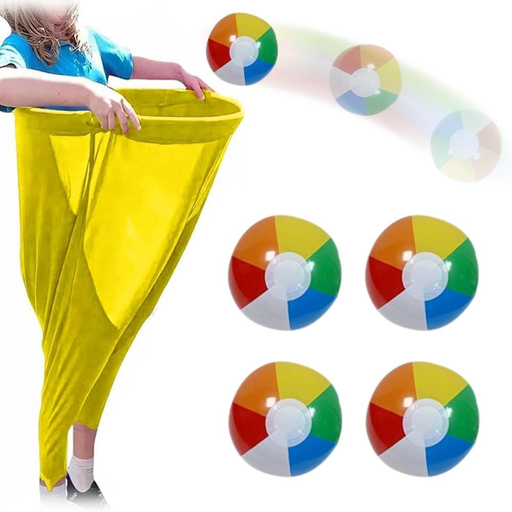 Granny Pants Yard Game Set with Giant Elastic Pants for Adult Outdoor Fun Yellow