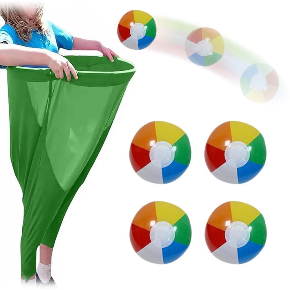 Granny Pants Yard Game Set with Giant Elastic Pants for Adult Outdoor Fun Green