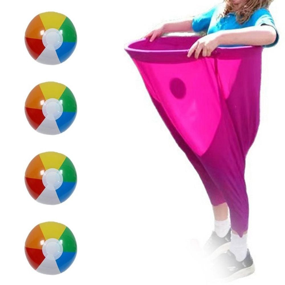 Granny Pants Yard Game Set with Giant Elastic Pants for Adult Outdoor Fun Green