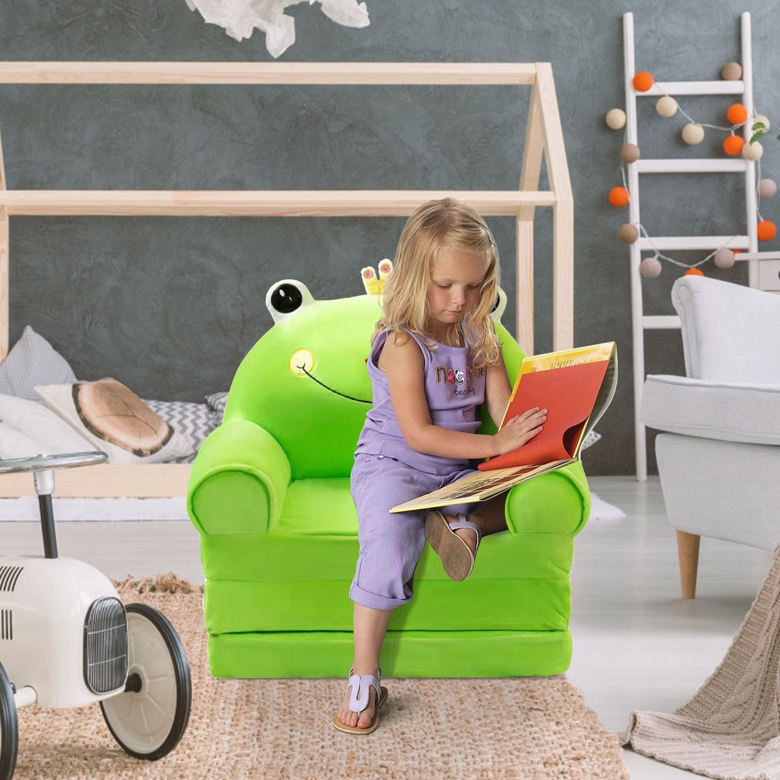 2 in 1 Foldable Sofa Cartoon Sofa for Kids