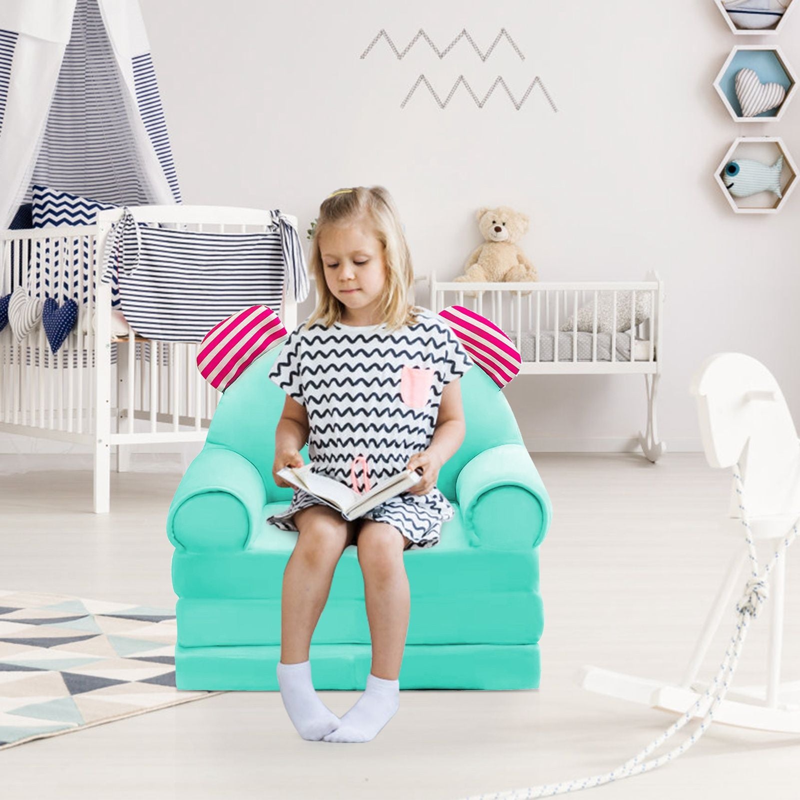 2 in 1 Foldable Sofa Cartoon Sofa for Kids