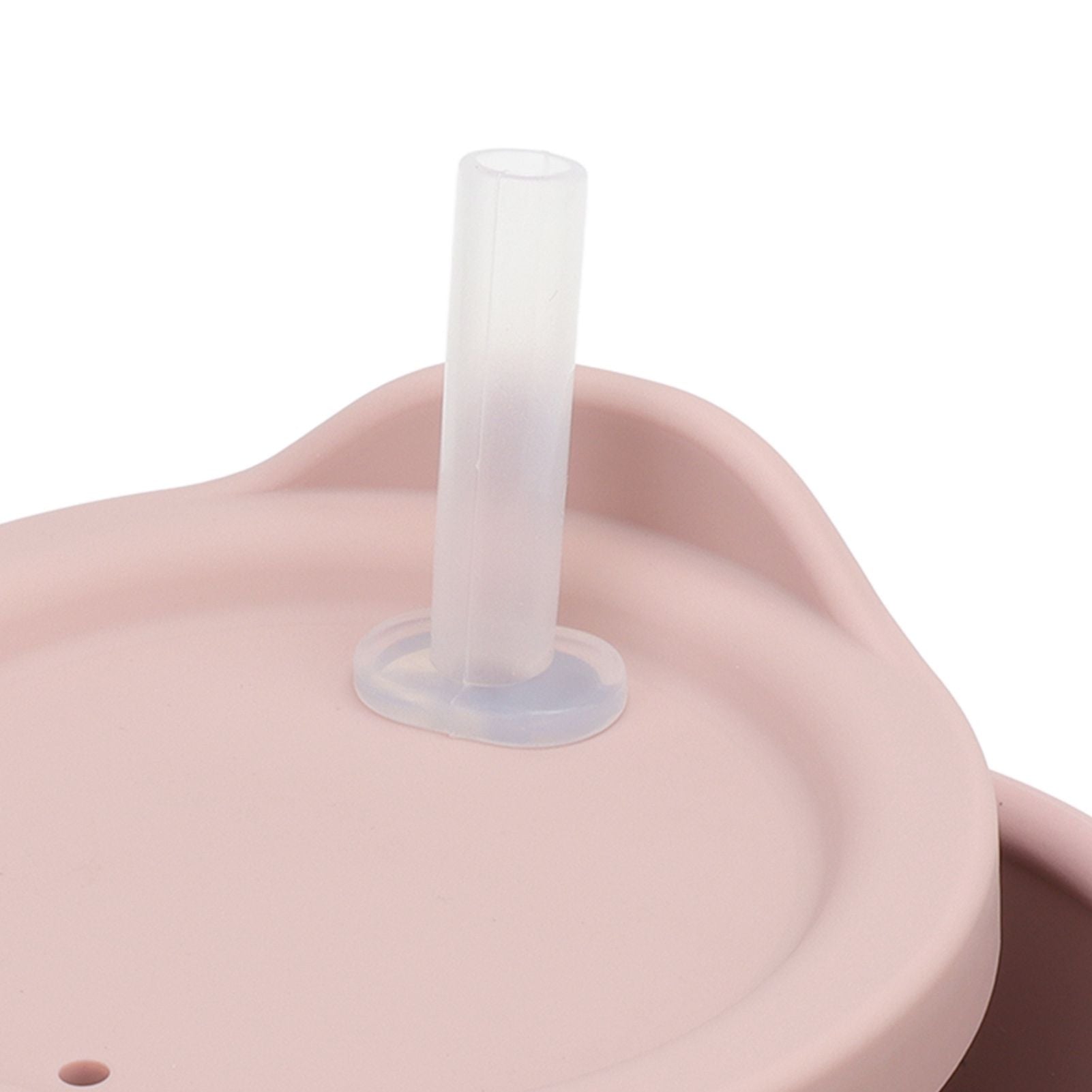 Silicone Sippy Cups Double Handles Lightweight Toddler Training Cup with Tight Leakproof Cover for Home Travelling Pink