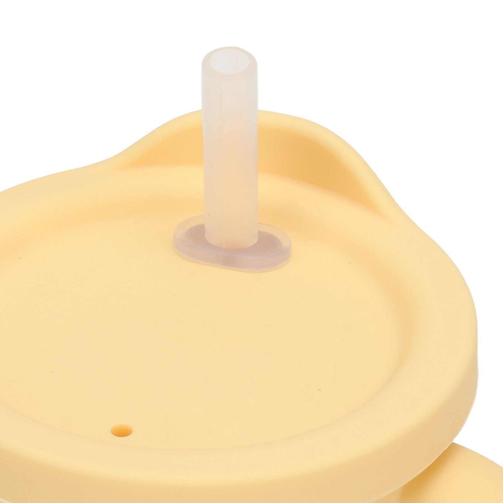 Silicone Sippy Cups Double Handles Lightweight Toddler Training Cup with Tight Leakproof Cover for Home Travelling Yellow