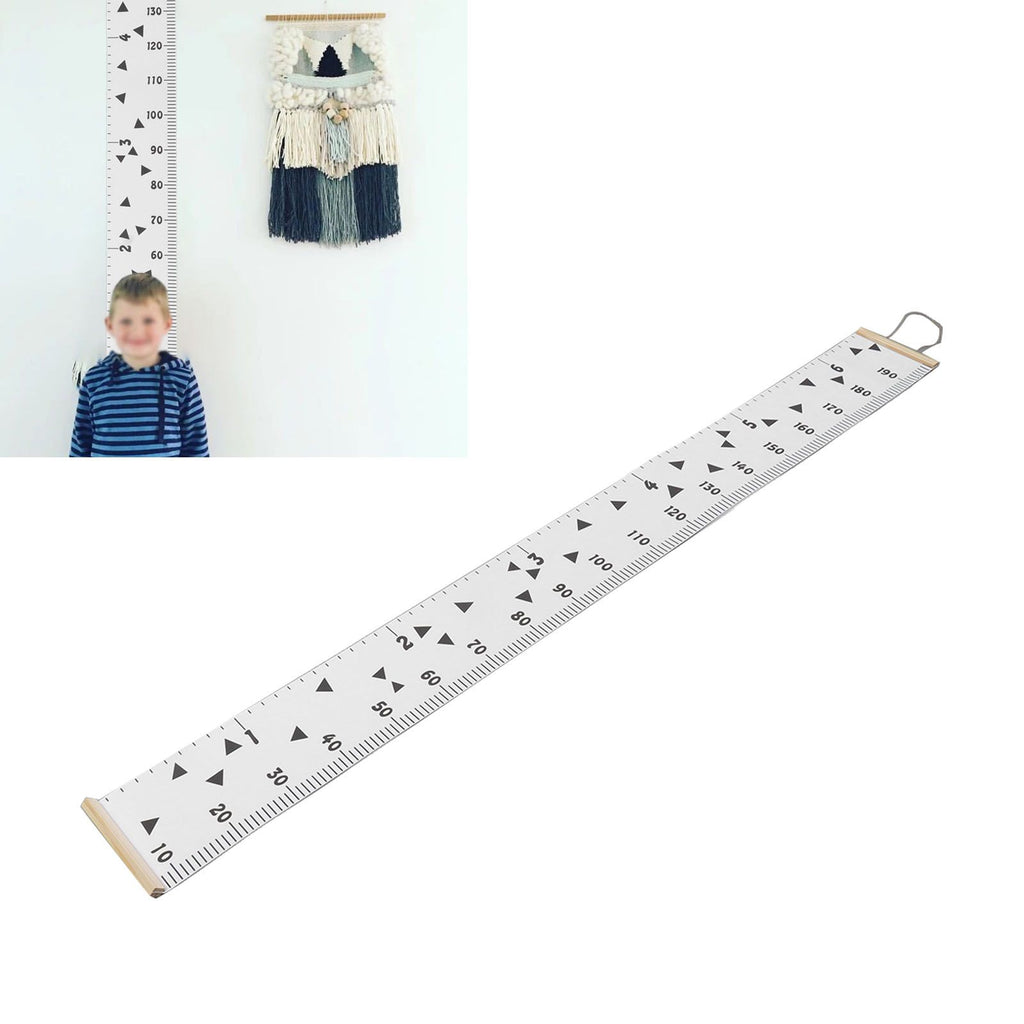 Kids Growth Chart Accurate Baby Height Growth Chart Ruler Removable Canvas Wall Hanging Measurement Chart for Home Triangle
